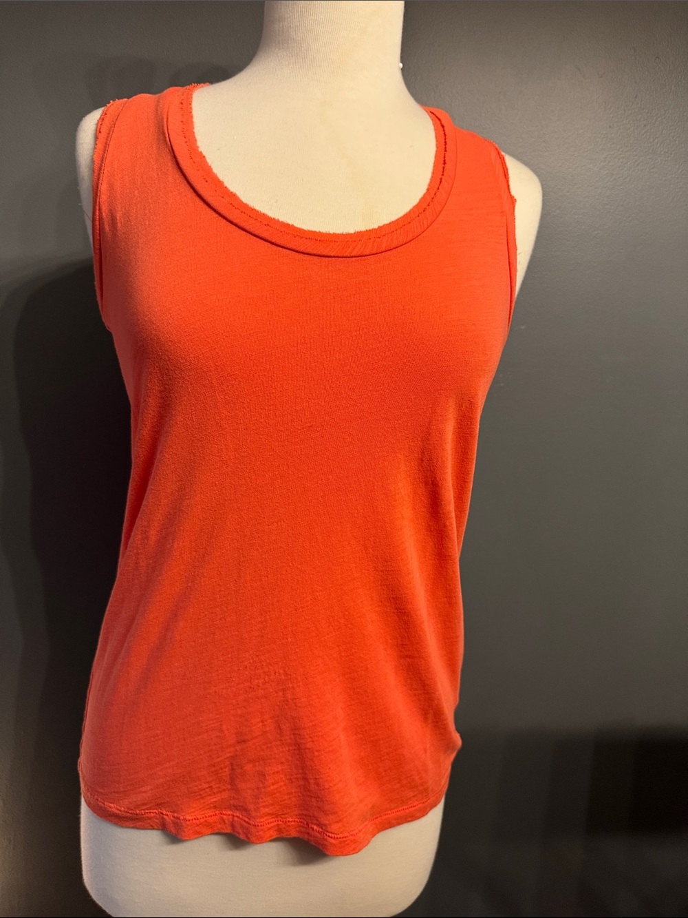 Rachel Roy Orange Sleeveless Scoop Neck Tank Top